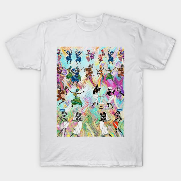 African Feast V4 T-Shirt by walil designer